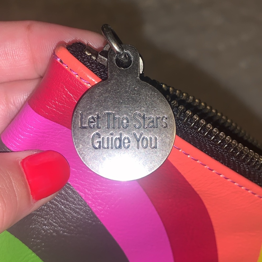 🎁🥂NWT French Bull Multi Color ⚖️LIBRA Swirl Cosmetic Bag - Picture 7 of 9